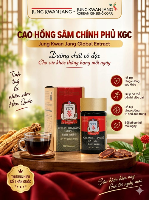 Cao hồng sâm chính phủ Jung Kwan Jang KGC Hàn Quốc 240g