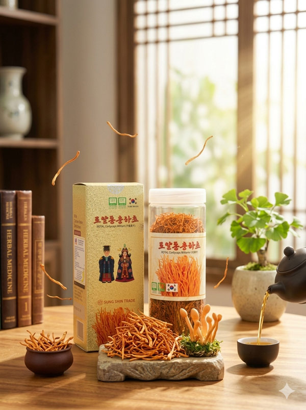 Nấm đông trùng hạ thảo sấy khô Daedong Hàn Quốc lọ 100g