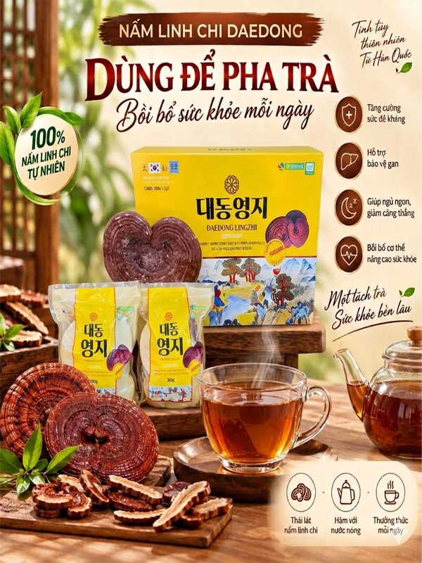 Nấm linh chi Daedong Hàn Quốc Chính Hãng