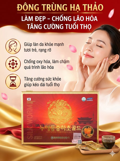 Tinh chất đông trùng hạ thảo kanghwa Hàn Quốc 60 gói