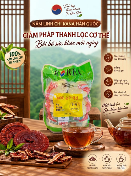Nấm linh chi Kana Hàn Quốc tui 1 kg
