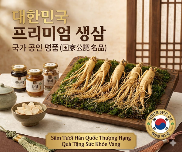 Nhân sâm tươi Hàn Quốc 6 năm tuổi
