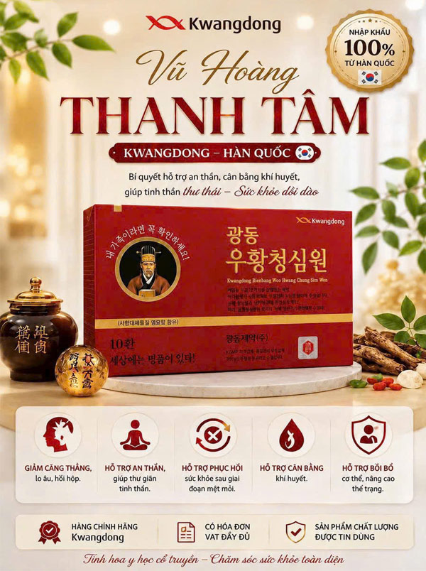 An cung ngưu Vũ Hoàng Thanh Tâm Kwangdong Hàn Quốc 10 viên