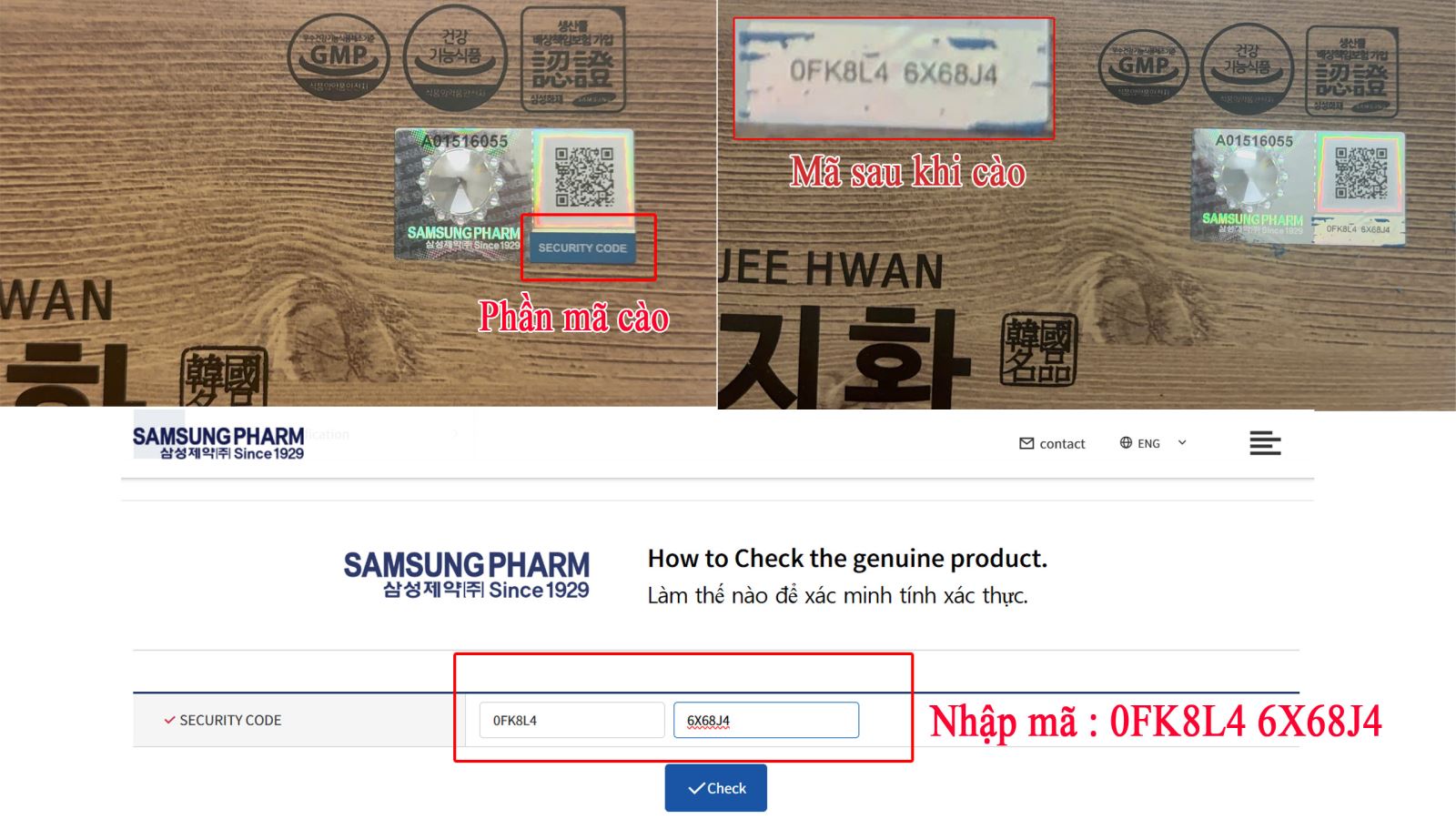 Cao lớp phủ bảo mật để nhận được mã Seri cho từng hộp an cung sẽ hoàn toàn khác nhau